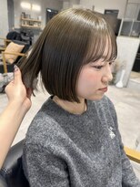 ラミエバイメルト 下北沢(lamie by melt) 花田/ブリーチなしダブルカラーオリーブベージュボブ下北沢韓国