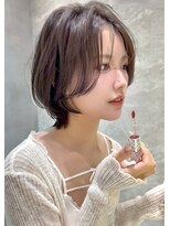 レーヴバイロンド 仙台(Reve by Lond) 仙台前髪顔周りレイヤー韓国ワインレッドショートボブ10代20代