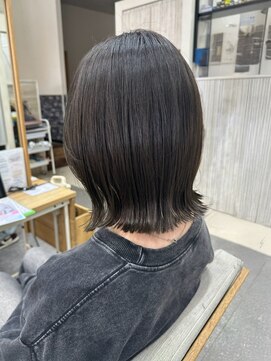 プログレス フレスポ富沢店(PROGRESS) くびれボブ/顔周りカット/透明感カラー/暗髪/艶髪/富沢