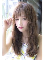 ヘアーアンドメイク ファット(Hair&Make PHAT) 波ウェーブハニーグレージュロング20代30代