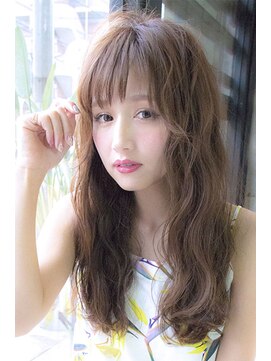 ヘアーアンドメイク ファット(Hair&Make PHAT) 波ウェーブハニーグレージュロング20代30代