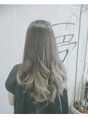 グラデーションカラー 【ブルーアッシュxホワイトアッシュ】