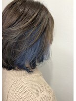 バベル(BABEL Hair Design)&nbsp;【BABEL】インナーカラー＿外ハネボブアッシュブラウン