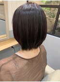 地毛風カラーバイオレットアッシュのミニボブ♪新宿