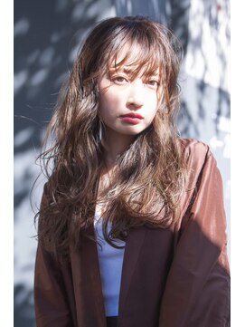 オースティン 錦糸町(AUSTIN) 大人かわいい前髪セシルカットココアブラウンフリンジウェーブ
