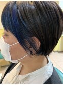 ネイビーブルーヘムライト(インナーカラー)