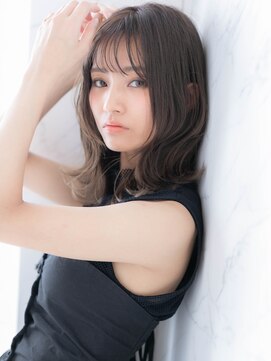 ローマ ギンザ(ROMA Ginza) 【ROMA銀座】暗髪×透明感/ブリーチなし/グレイアッシュセミディ