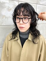 トゥコ(tuco)&nbsp;パーマポイント前髪パーマアンニュイミディアムウルフレイヤー