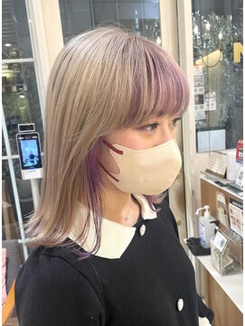 ネオリーブアイム 横浜西口店(Neolive aim) ホワイトベージュ☆デザインカラー【横浜】