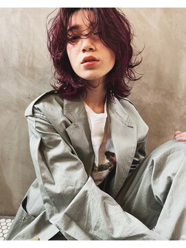 サンプラス(san+) 【柏原良亮】バイオレットピンク×ミディアムウルフ