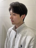 ダブ アオヤマ(DaB AOYAMA)&nbsp;センターパート　ハンサムショート　メンズパーマ