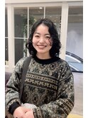 【松戸 藤原】黒髪ミディアムパーマ大人かわいい