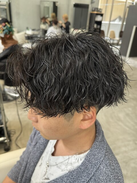 熊本メンズサロン 波巻きパーマ 縦落ちパーマ MEN'S HAIR