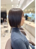 切りっぱなしボブ/ミニボブ/透明感グレージュ【SYUK 高円寺】