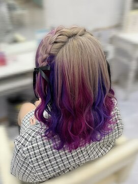 ヘアセットアリエス(aries) 編み込みハーフツイン