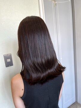 ナンバー 天王寺(NUMBER) 艶カラーくびれ外ハネヘア