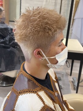 サロンドジョー(salon de joe) メンズカットマッシュショートスパーキーショートセンターパート