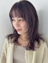 ディッセンバー 神宮前(December) ブラウンベージュ/顔まわりレイヤー/ナチュラル