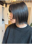 地毛風カラー/切りっぱなしボブ/ショートボブ[船橋]