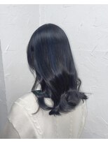 プライズ 表参道原宿店(prize)&nbsp;ブルーブラックハイライトネイビーイルミナカラー原宿