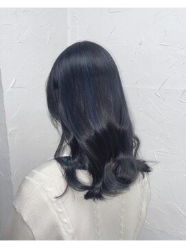 プライズ 表参道原宿店(prize) ブルーブラックハイライトネイビーイルミナカラー原宿