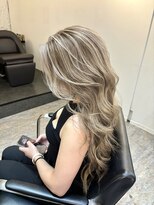 ブレンド 渋谷(BLend)&nbsp;ハイライトカラーミディアムヘア暗めカラーデザインカラー