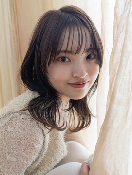 スミス 上野(smith) レイヤーカットハッシュカット顔まわりミディアムロング