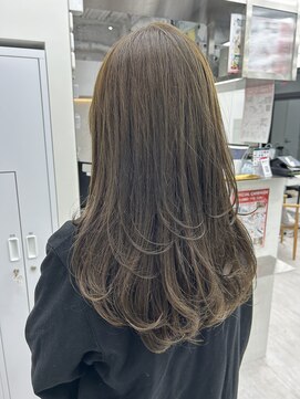 ビューナゴヤ 名駅(VIEW NAGOYA) レイヤーカット/ロングレイヤー/オリーブベージュ/ブリーチ無し