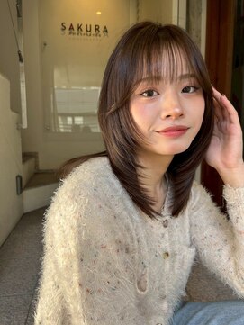 レイヤーカット/ミディアムレイヤー/ワンホンレイヤー/表参道