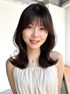 アイティーバイアルバム 藤沢店(IT by ALBUM) 暗めカラーフェイスフレーミング顔周りレイヤー韓国ヘア_F20975
