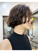 パーマミニボブパーマフレンチボブパーマショートパーマぷつっと