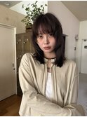 アッシュブラウン/透明感カラー/レイヤーカット