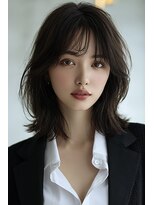 ノラ シブヤ(NORA) 小顔ミディアムパーマミディアムデジタルパーマボブパーマ前髪