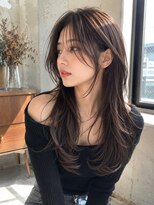バグズ ヘアデザイン 桔梗が丘店(Baguz HAIR DESIGN) 色っぽ韓国レイヤー×ダークショコラブラウン