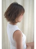 30代・40代 耳にかけても◎大人かわいいルーズカールボブ