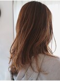 大人可愛いナチュラルセミロング