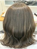 透明感/暗髪/シルキーベージュ/ナチュラルアッシュ
