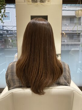ヘアアンドネイルイミュン(Hair&Nail immune) 大人セミロング 藤沢 30代40代50代 大人女性/カラーで髪質改善