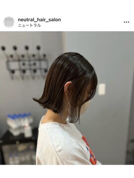 ニュートラル(neutral) 【neutral】インナーカラーと 切りっぱなし