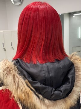 ヘアサロン ドット トウキョウ カラー 町田店(hair salon dot. tokyo color) [杉本真奈美] ショッキングレッド [町田駅]モードヘア