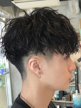 フィフス 栄(fifth) ツイストスパイラルパーマメンズパーママッシュウルフフェード