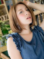 カバーヘア ブリス 戸田公園西口店(COVER HAIR bliss)&nbsp;インナーカラー切りっぱなしぱっつんロブc5戸田公園20代30代40代