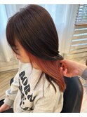 ブリーチ1回~インナーカシスレッド/20代30代40代