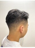 七三パート王道フェードスタイルバーバーカット