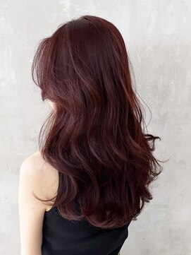 アルバム 渋谷パルコ(ALBUM) チェリーレッド_エアリーロングピンクブラウン_ba472062