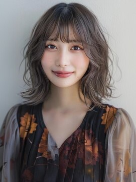 アルトリスト(Altruist Aging×HAIR&SPA) ★ダークアッシュ大人ガーリーボブ着物ミディアムレイヤーカット