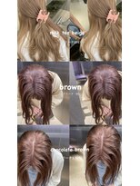 ペレ 栄店(PELE) デザインカラー/レイヤーカット/ウェットヘア/オリーブベージュ