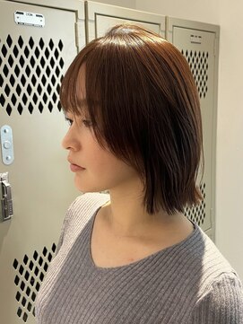 クロ 代官山(CURO) ボブ/大人ボブ/ブリーチなしカラー/外ハネ/透明感カラー