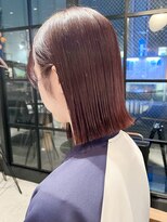 オーガニック アトリエ 大宮(organic+atelier)&nbsp;20代30代40代ワンカール小顔補正立体カットピンクアッシュ