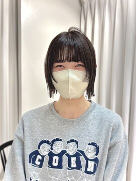 ビーハイブ 仙台駅前店(Behive) ぷつっと切りっぱなしボブ×フェイスレイヤー